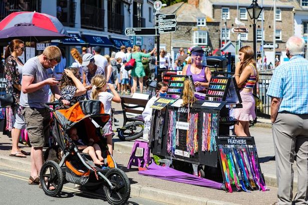 Padstow on a busy summers day in July 2020 Padstow on a busy summers day in July 2020
