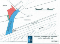 Proposed location of the Goonvean engine (outlined in red) 06/07/2015 Proposed location of the Goonvean engine (outlined in red) 06/07/2015