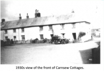 1930s view of the front of Carnsew Cottages 1930s view of the front of Carnsew Cottages
