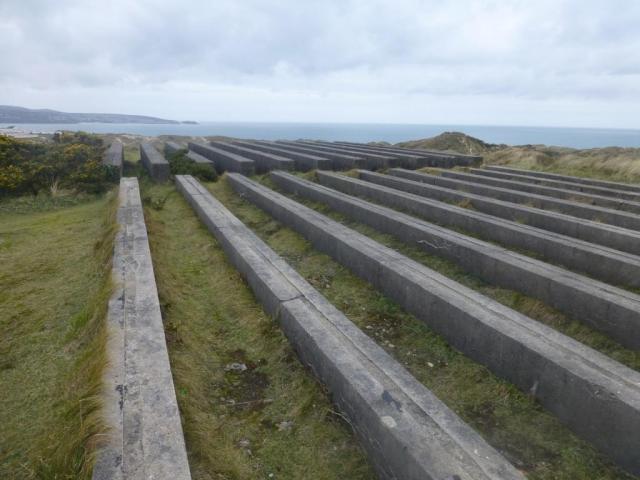Building platforms on the summit of New Nitro Hill where nitroglycerine was made. This was the ‘danger’ area of the factory. Building platforms on the summit of New Nitro Hill where nitroglycerine was made. This was the ‘danger’ area of the factory.