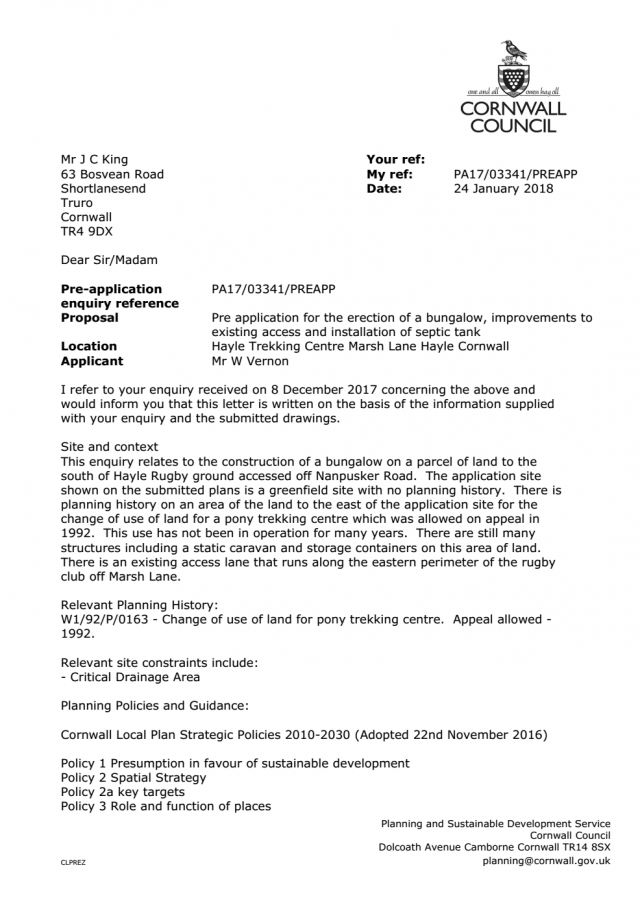PA17_03341_PREAPP-CLPREZ_-_ADVICE_LETTER-3646442 page 1 PA17_03341_PREAPP-CLPREZ_-_ADVICE_LETTER-3646442 page 1