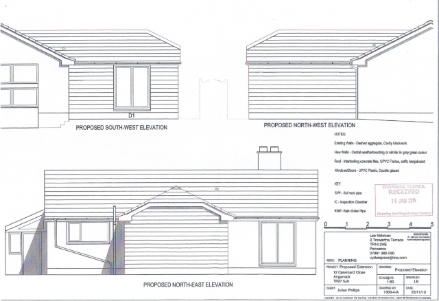 PA14/00425 | Single storey rear extension and solar panels to south elevation - 12 Carwinard Close Angarrack Hayle Cornwall TR27 PA14/00425 | Single storey rear extension and solar panels to south elevation - 12 Carwinard Close Angarrack Hayle Cornwall TR27